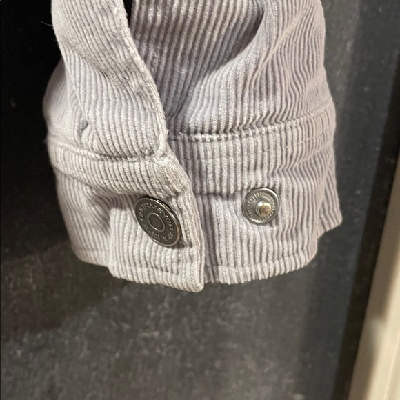 Obermeyer Men's Medium Condor Corduroy Jacket Shale Blue Grey Trucker Bomber - Picture 6 of 16